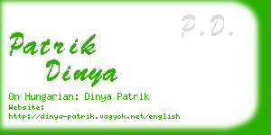 patrik dinya business card